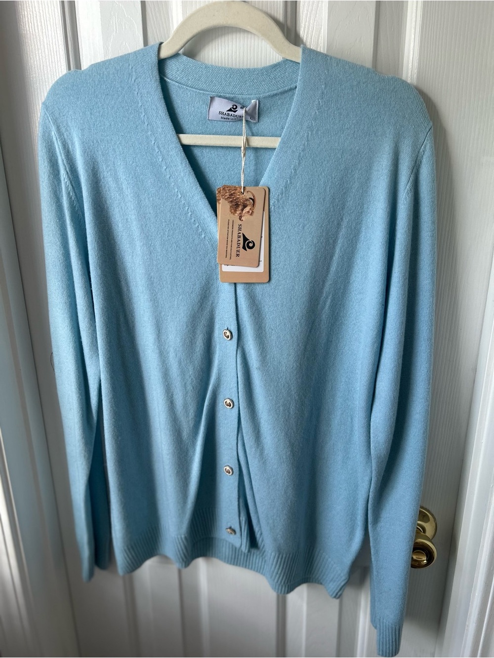 NWT SHABADUER Cashmere & Australian Wool Cardigan